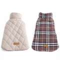 Reversible Checked Dog Jacket Coat Winter Warm Wholesale Dog Clothes